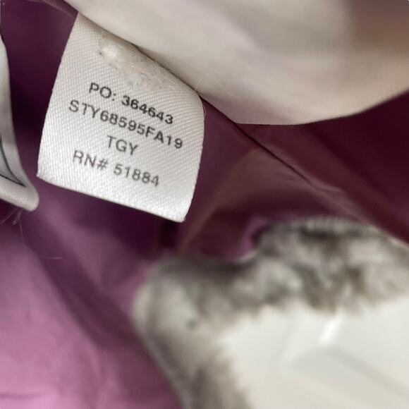 Patagonia Girls 12 Lunar Frost Jacket Coat Gray Fleece Faux Fur Full Zip 68595 - Picture 6 of 9